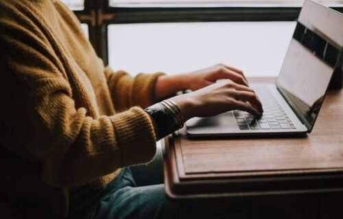 Walmart assessment test prep: an applicant working through an untimed online assessment on a laptop
