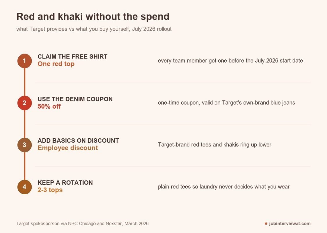 building the red and khaki wardrobe for less